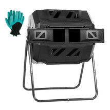 Dual Tumbling Composter 42 Gallon Tumbler Composting Bins Easy Turn System Ro... - £89.23 GBP