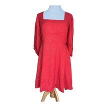 BOG Band of the Free Josette Aurora Red Puff Sleeve Mini Dress Size Medium New - £20.54 GBP