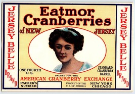 Eatmor Cranberries New Jersey Belle Crate Fruit Label Original Vintage 1... - £16.07 GBP