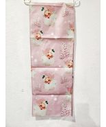 Christmas Shabby Chic Pink Santa Claus  Table Runner Decor 13&quot; x 72&quot;  NEW - £17.23 GBP