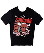Chicago Bulls Womens T- Shirt size Medium Black Short Sleeve Pink 1966 N... - $24.75