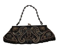 Apt 9  Beaded Formal  Evening Bag Multicolor Paisley Pattern Beaded Strap  - £8.39 GBP