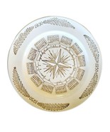 1950 Calendar Porcelain Ceramic Plate 10&quot; Ivory &amp; Gold with Star &amp; Laurel - £15.62 GBP