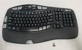 Logitech K350 Black Wave Wireless Keyboard w/Unifying USB Receiver Dongle  - $35.59