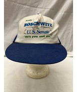 trucker hat baseball cap Vintage Mesh Snap Rudy Boschwitz For US Senate ... - $737.70 MXN