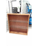 Handmade Oak Wall Storage Unit Display Cabinet 2 Adjustable Glass Shelve... - $260.73 CAD