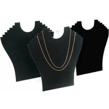 3 6 Tier Black Flocked Bust Chain &amp; Necklace Displays - £23.17 GBP