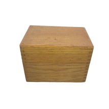 Vintage Wooden Recipe Box Dovetailed Wilson Novelty Oct 1970 - $23.38