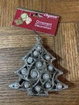 Elegance Christmas Ornament Silver Tree - $11.76