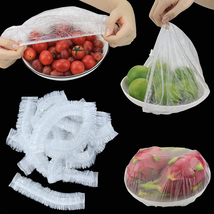 Fresh Keeping Bags 200Pcs with Elastic Disposable Shrinkable Food Storag... - $10.45