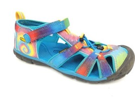 Keen Youth Kids Seacamp II CNX Sandal Hybrid Water Sandal Blue Tie Dye Size 6 - $29.65