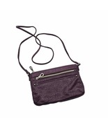 Relic Women's Crossbody Purple Pebbled Leather Purse Handbag Zipper Pocket - $16.62