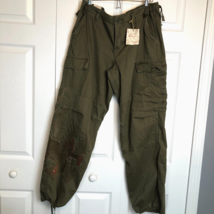Vintage American Eagle Pants Gorpcore Super Low Rise Cargo Size XL Army Green - £25.14 GBP