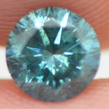 Round Shaped Diamond Fancy Blue Color 0.81 Carat Real Natural Enhanced Loose - £426.28 GBP