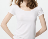 UNIQLO Women&#39;s AIRism Scoop Neck Short Sleeve T-Shirts - 00 White (474006) - $19.98