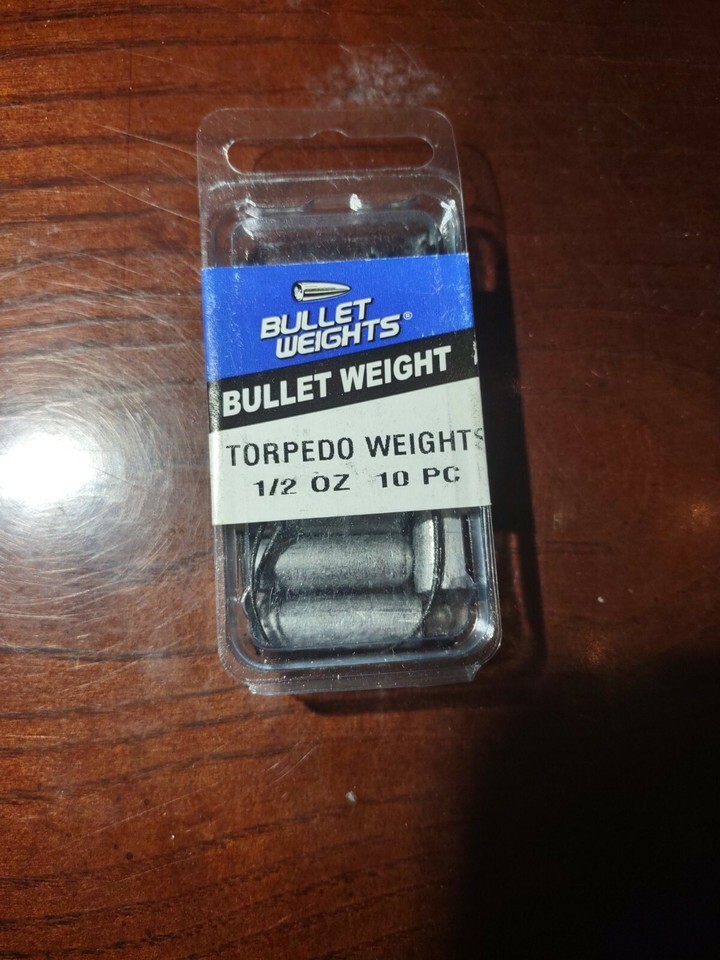 Bullet Weights Torpedo Weights 1/2 Oz 10 Pc - $12.75