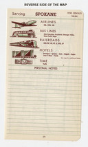 1951 Original Vintage Map Of Springfield Massachusetts Downtown Business Center - £13.25 GBP