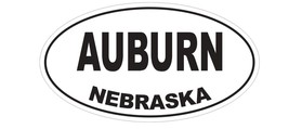 Auburn Nebraska Oval Bumper Sticker or Helmet Sticker D5003 - £1.09 GBP+