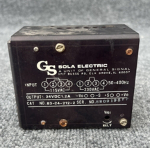 Sola 83-24-212-2  115/230 VAC 50-400 HZ 24 VDC OUTPUT  Power Supply Used - $382.70 MXN