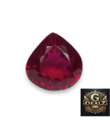 SYNTHETIC RED RUBY 6.28 CT PEAR  CUT TRANSPARENT CERT. GAPM-2023-2199-M-1 - $164.14 CAD