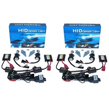 8000K 8k Ice White Blue Hi/Low H4 HID Light Bulbs Bi-Xenon 35w Headlight Set 5.3 - £95.86 GBP