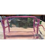Vera Bradley Clear Medium Cosmetic Toiletry Zip Top Case Pouch Pink NWT - $19.00