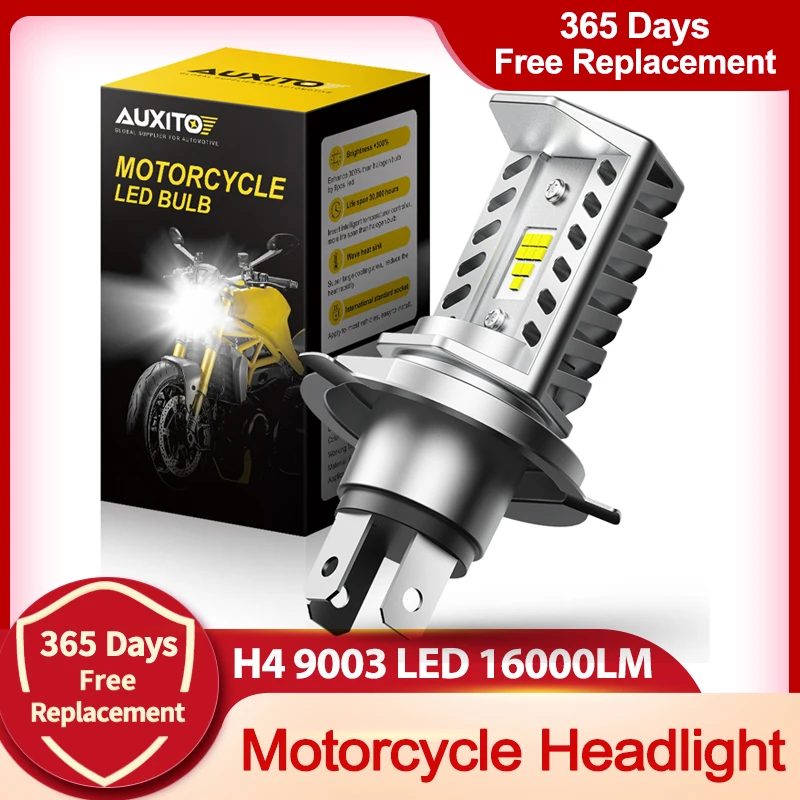 AUXITO 9003 H4 Led Motorcycle Headlight 12V H4 Led Moto Bulbs 16000LM Super Brig - £147.48 GBP
