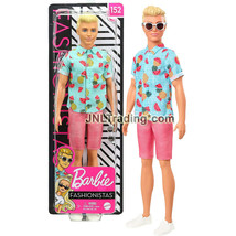 Year 2019 Barbie Fashionistas Doll #152 Caucasian KEN GHW68 in Tropical Shirt - $29.99