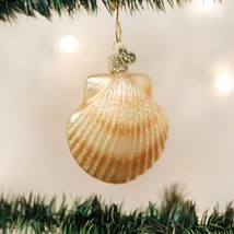 Old World Christmas Scallop Shell Nautical Glass Christmas Ornament 12179 - £11.05 GBP