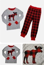 Eddie Bauer ~ Unisex ~ Plaid Buffalo Check Fleece ~ 2 Piece Pajama Set ~ Size 2T - £14.98 GBP