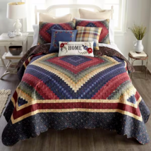 Donna Sharp Chesapeake 3-PC Quilt Set Traditional Cozy Country Cottage Bedding - £127.32 GBP+
