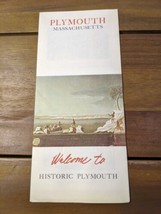 Plymouth Massachusetts Welcome To Historic Plymouth Brochure Pamphlet Booklet - £28.25 GBP