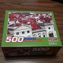 Jigsaw Puzzles Puzzle Hoyle 500 Piece Roof Tops City Buildings Homes Sky... - $10.39