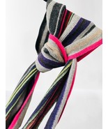 Made in Scotland LYLE &amp; SCOTT Merino Wool Scarf Multi-colored Stripes 62&quot; - $462.49 MXN