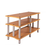 Monoprice 43166 MONOLITH BY MONOPRICE DOUBLE-WIDE XL 3-TIER AV STAND MAPLE - $1,055.67 CAD