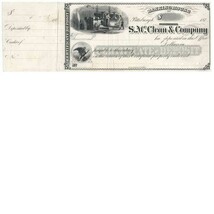 1870s Banking House of S. McClean &amp; Co. Pittsburgh, Certificate of Depos... - $99.00