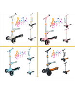 Kick Scooter Removable Seat, Adjustable Height–Front Rear Lights, Music 3-8 Year - $65.18 CAD