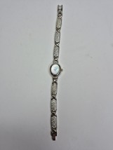 Gruen GR8702 Ladies Watch 18MM 7.25&quot; New Battery Two Tone MOP Rhinestones - $308.98 MXN