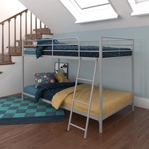 Silver Bunk, Low Bed For Kids, Dhp Junior Twin. - £181.76 GBP
