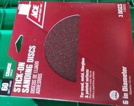 ACE 6&quot;  Sanding pad 3pc unit - $8.95
