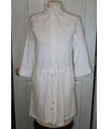 Lands End Women&#39;s Cotton Full-zip Cover-up White New - $567.66 MXN