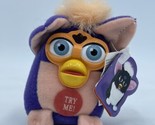 Vtg Furby Keychain Talking 1999 Works Orange Purple Blue Eyes New with Tags - £18.80 GBP