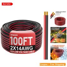 Versatile 14 AWG 2 Conductors Electrical Wire 100FT - Copper Clad for Du... - $39.55