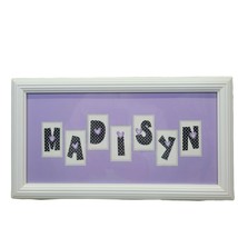 Personalized Framed Madisyn Name Plaque Sign Picture Little Girl Wall Decor - £8.01 GBP