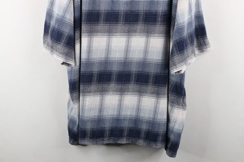 Vintage 90s Streetwear Mens 4XL Distressed Collared Short Sleeve Polo Shirt Blue Item image 3