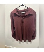 Balmain Paris Vintage Quarter Zip Pullover Top Red XL - $1,581.00 MXN