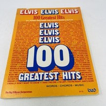 Elvis Elvis Elvis 100 Greatest Hits Sheet Music Piano Vocal Guitar PB - $17.81
