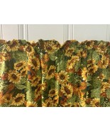 Valance / Curtain Panel Floral Fall Sunflowers kitchen window treatment ... - $7.70+