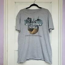 Disney Parks Walt Disney World Men&#39;s XL Gray T-Shirt Short Sleeve - £14.15 GBP