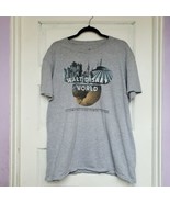 Disney Parks Walt Disney World Men&#39;s XL Gray T-Shirt Short Sleeve - £14.26 GBP